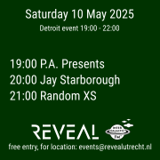 REVEAL Detroit event 10 May 2025 P.A. Presents, Jay Starborough, Random XS